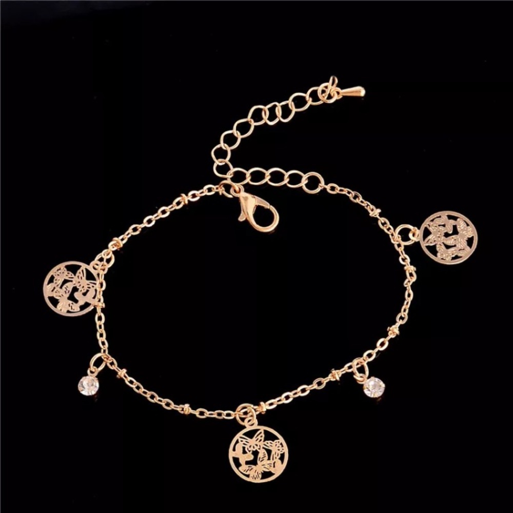 Gold Butterfly Anklet Bracelet